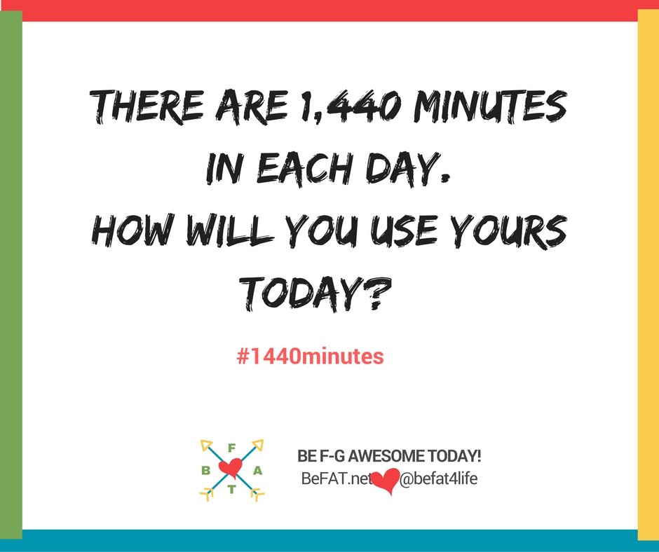 1440 minutes in each day/befat.net/inspirational graphic/8.10.2016