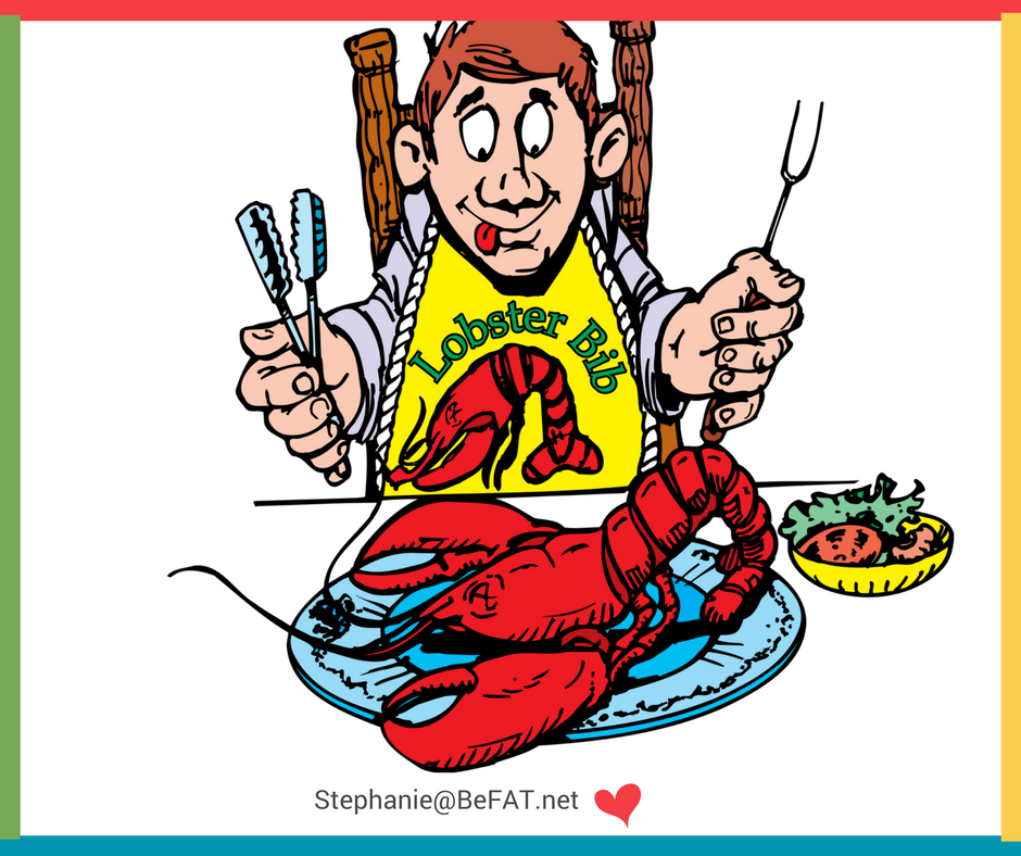 Cartoon of man ready to eat a lobster.jpg